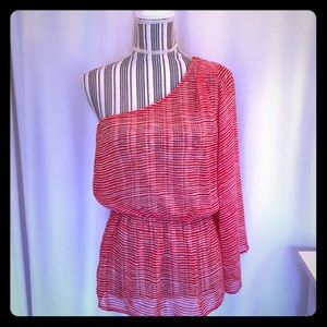 Karlie one shoulder sheer top. Beautiful. EUC